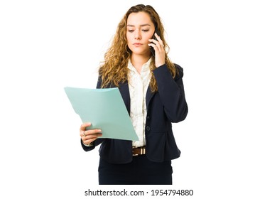 Beautiful Professional Woman Her 20s Reading Stock Photo 1954794880 ...