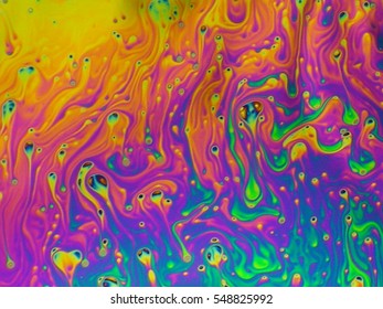 beautiful psychedelic abstraction - interference in soap films in reflected light