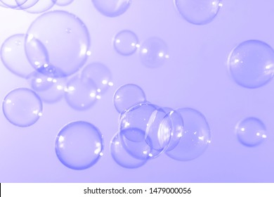 Beautiful Purple Soap Bubbles Background