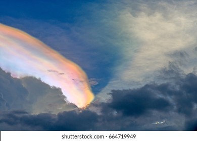 Beautiful rainbow with cloud 