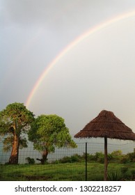 Beautiful Rainbow Over Green Field Nacala Bay