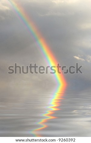 Beautiful Rainbow Reflected Water Stock Photo (Edit Now) 9260392 ...
