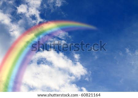 Beautiful rainbow in the sky