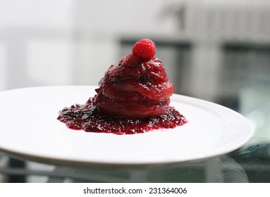 Beautiful raspberry dessert
