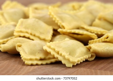 beautiful raw ravioli stuffed  with ground beef shallow DOF - Powered by Shutterstock