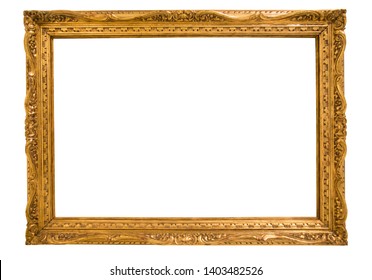 beautiful rectangular frame for a mirror on isolated background - Shutterstock ID 1403482526