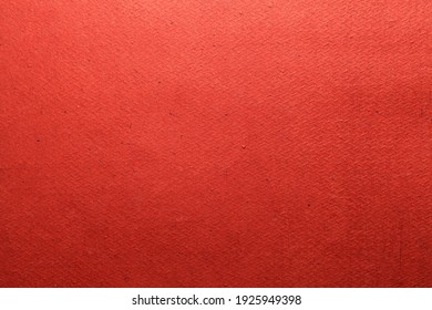 A Beautiful Red Color Handmade Paper Of Wrinkle Texture With Veins And Fibers. Useful For Background, 3d Rendering.