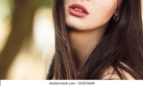 Beautiful Red Female Lips