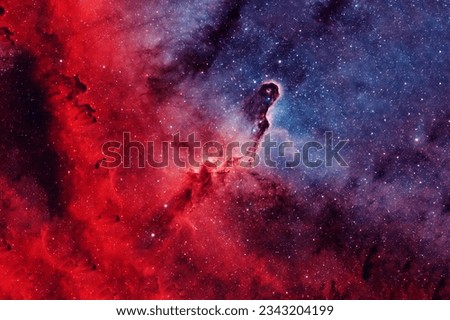 Beautiful red galaxy. Elements of this image furnishing NASA.