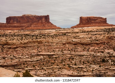 The Beautiful Red Mesas In Southwestern Utah Are Named, The Monitor And The Merrimac.  The Names Are Derived From The Ironclad Civil War Ships Of The Same Name. They Dot The Western Sky Near Moab, UT.