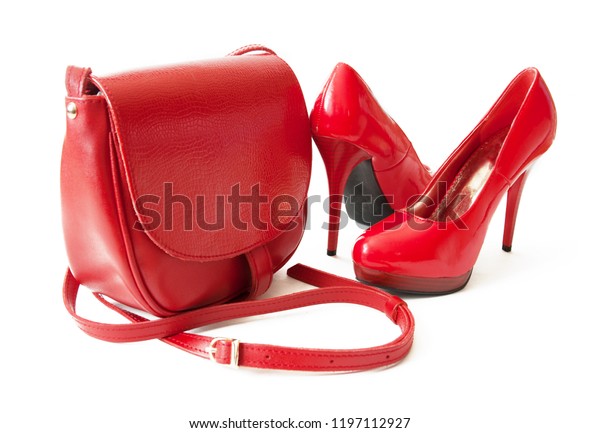 red shoes and bag