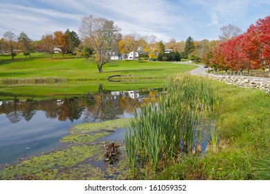 Beautiful Red Trees, Litchfield Hills, Connecticut, USA