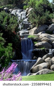 The beautiful Redhawk waterfall in Temecula, Califronia,USA