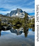 A beautiful reflection of the Ritter Range in the Ansel Adams Wilderness, CA, USA.