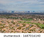 Beautiful residence area of MacDonald Ranch with the strip view at Henderson, Nevada