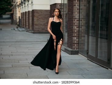 black stylish gown