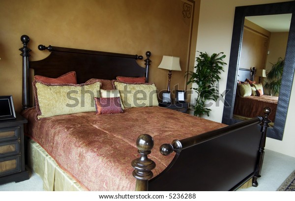Beautiful Rich Tuscan Style Bedroom Stock Photo Edit Now