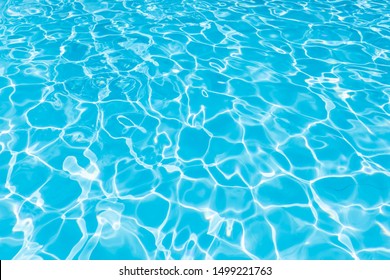 Beautiful Ripple Wave And Blue Water Surface In Swimming Pool, Blue Water Surface For Background