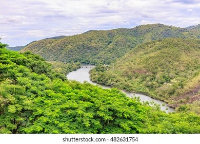 beautiful river and mountain, nature thailand - Shutterstock ID 482631754