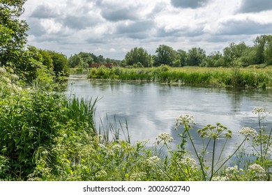 Beautiful River Scene On A Stormy Summer Day