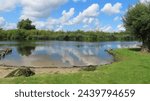 beautiful river with water and clouds, Pensin, Mecklenburg-Western Pomerania,demmin,loitz