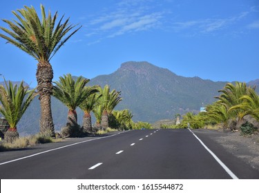 Beautiful Road On La Palma Canary Island In Spain 