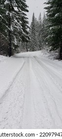 The Beautiful Roads Of Mt. Hood During Early Winter 