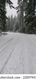 The Beautiful Roads Of Mt. Hood During Early Winter 