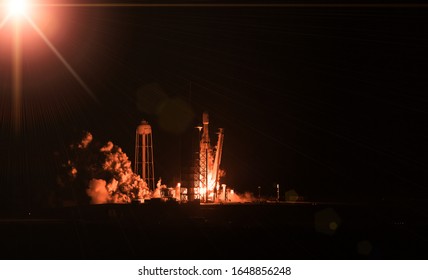 Beautiful rocket launch.The elements of this image furnished by NASA.