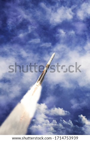 Beautiful rocket launch.The elements of this image furnished by NASA.