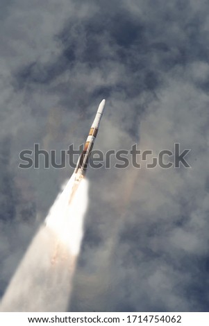 Beautiful rocket launch.The elements of this image furnished by NASA.