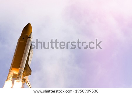 Beautiful rocket launch.The elements of this image furnished by NASA.