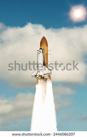 Beautiful rocket launch.The elements of this image furnished by NASA.