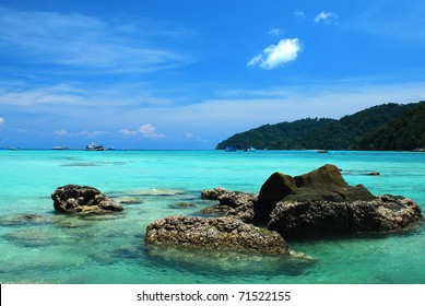 Beautiful Rocky Beach In Thailand