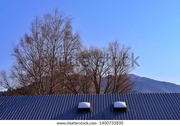 Beautiful Roof House Two Sunroof Against Stock Photo Edit Now