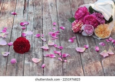 Beautiful rose flower decoratedd for valentine.  - Shutterstock ID 2251976823