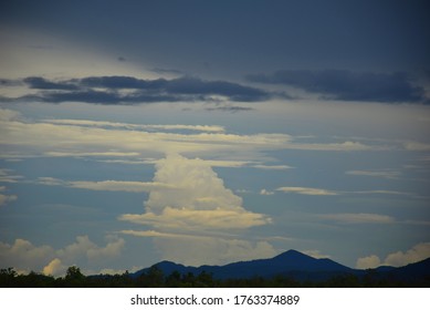 Beautiful round clouds in the evening