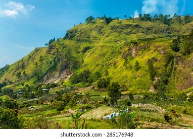 Beautiful Rural Landscape Near Lake Toba In North Sumatra, Indonesia