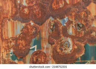 Beautiful rusted background wall of an oldtrain wagon