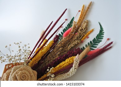 Beautiful Rustic Dried Flower Bouqet For Your Home Decoration Or Gift