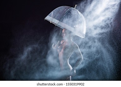 Beautiful Sad Nude Girl Takes Shelter Stock Photo Shutterstock