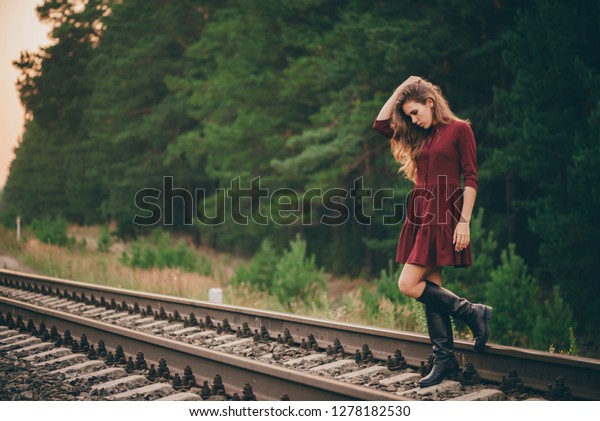 Beautiful Sad Thoughtful Girl Curly Natural Stock Photo Edit Now