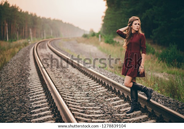 Beautiful Sad Thoughtful Girl Curly Natural Stock Photo Edit Now
