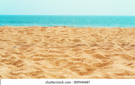 Summer Sand Beach Sea Background Stock Photo (Edit Now) 604329230