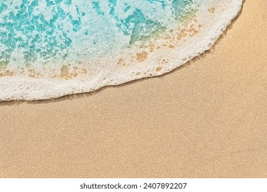 beautiful sand beach, close up  Foto Stok