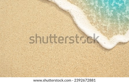 beautiful sand beach, top view 