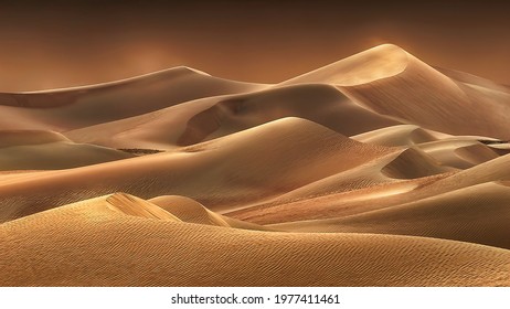 Beautiful Sand dune desert landscape in Saudi Arabia. - Shutterstock ID 1977411461