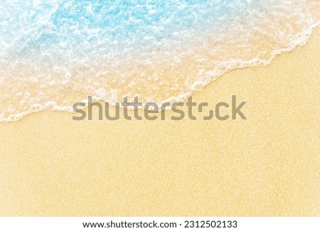 Beautiful sandy beach close up, topview