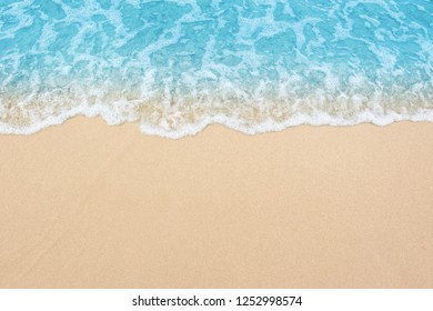 beautiful sandy beach and soft blue ocean wave  - Powered by Shutterstock