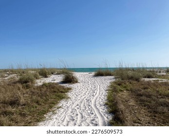 Beautiful sandy path to beach 